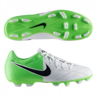 NIKE T90 SHOOT IV FG JR JUNIORSKÉ KOPAČKY - Bílá, Zelená č.1