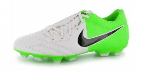 NIKE T90 SHOOT IV FG JR JUNIORSKÉ KOPAČKY - Bílá, Zelená č.2