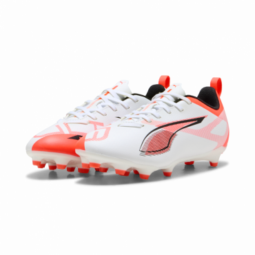 PUMA ULTRA 5 PLAY FG/AG KOPAČKY DĚTSKÉ - Bílá, Oranžová, Černá č.1